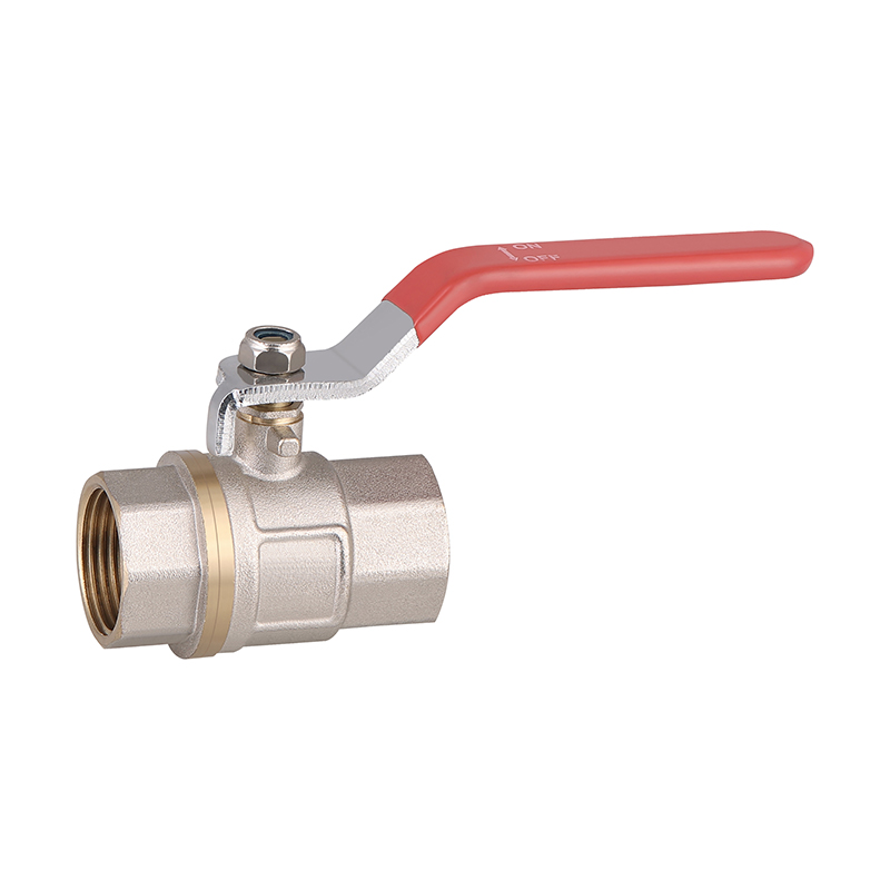 GH-1004 صمام كروي بخيط نحاسي، مطلي بالنيكل، بقطر FxF