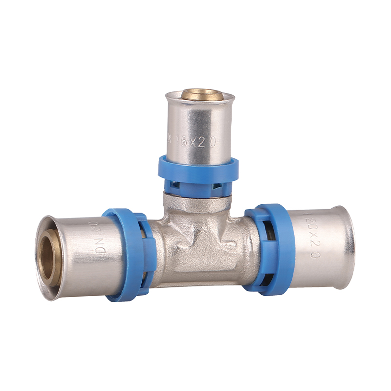 GH-6001 وصلة تي متساوية من النحاس لنظام PEX بالكبس