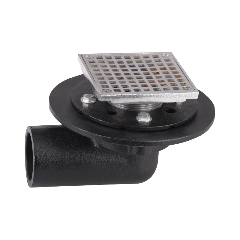 GH-6032 استنزاف دش قابلة للتعديل من الحديد الزهر مع صر نحاسي مربع وبقع