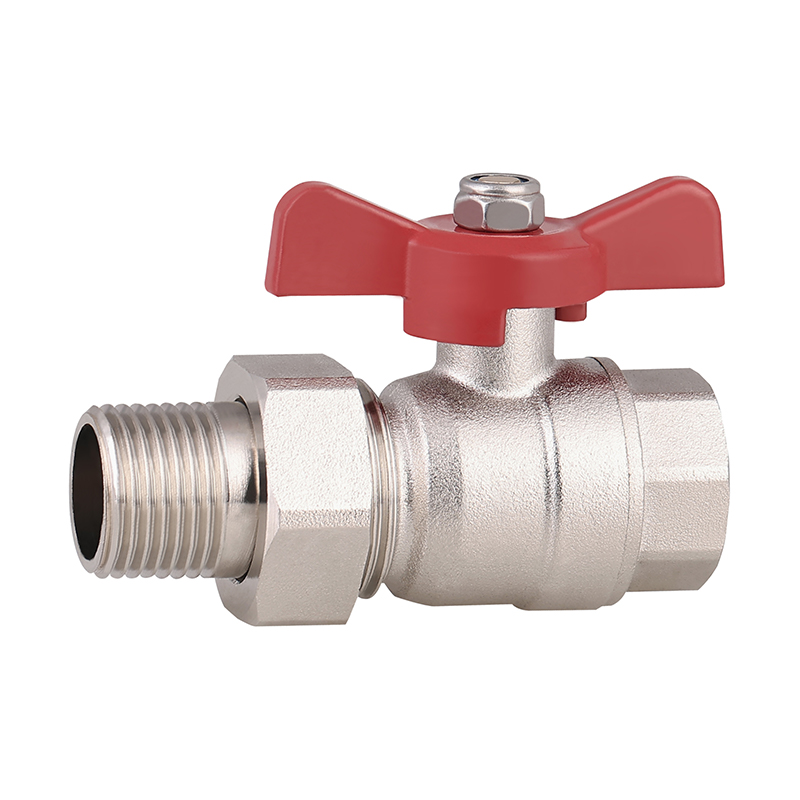 GH-1014 صمام كروي نحاسي، ذكر وأنثى، مع وصلة