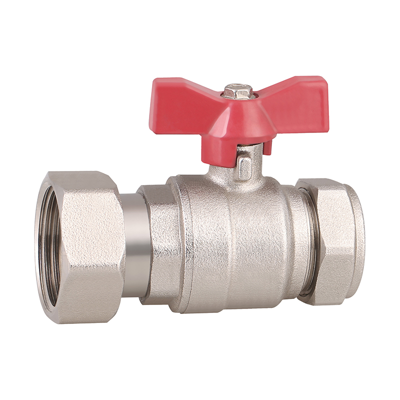 GH-1015 صمام كرة ضغط النحاس مع دوار