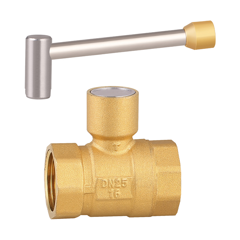 GH-1025 صمام كروي نحاسي مغناطيسي قابل للقفل منفذ كامل أنثى × أنثى