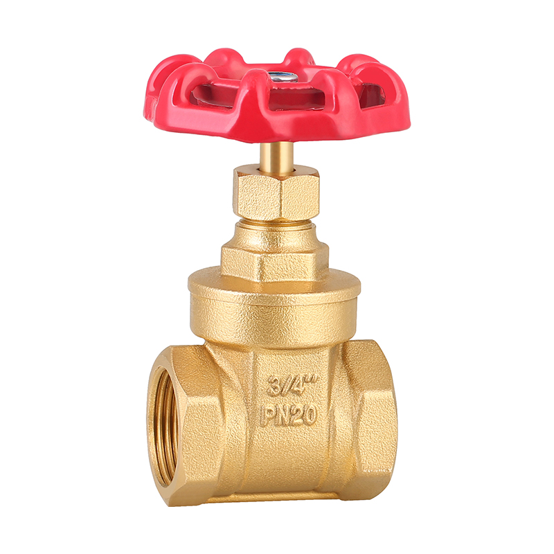 GH-2001 صمام بوابة نحاسي BSP بمقبض من الحديد الزهر/عجلة مقبض من الألومنيوم