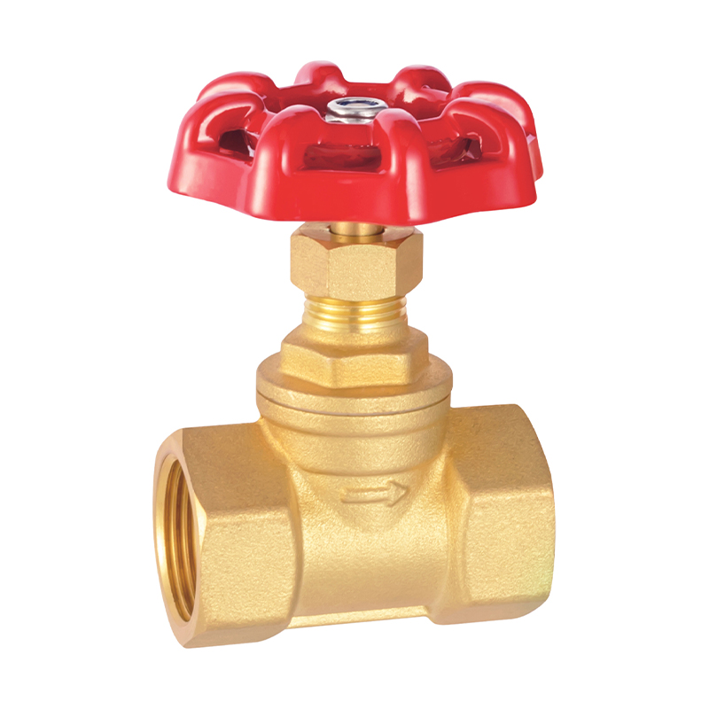 GH-3004 صمام كروي نحاسي مع عجلة يدوية من الحديد الزهر